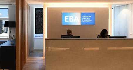 Image showing two workers at the EBA office