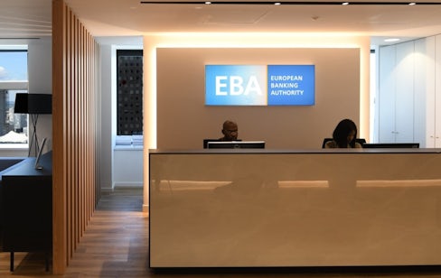Image showing two workers at the EBA office