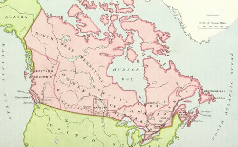 Image of a map of Canada.