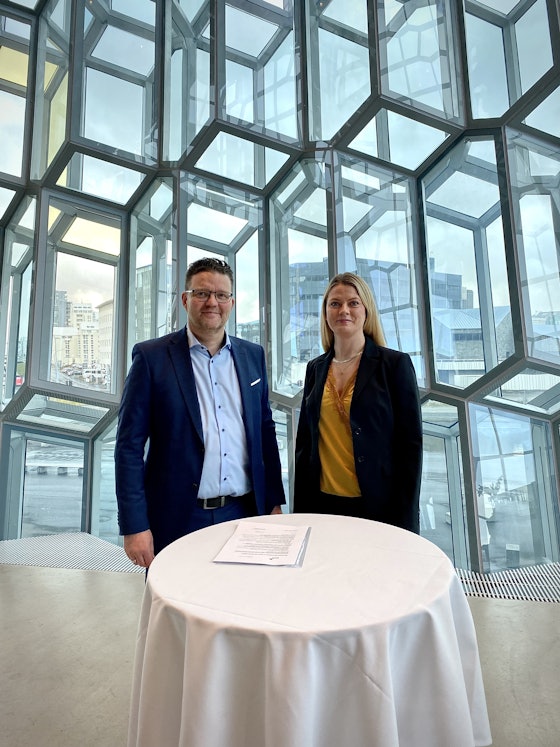 Hafsteinn Már Einarsson (PwC) og Guðrún Þorgeirsdóttir (PayAnalytics).