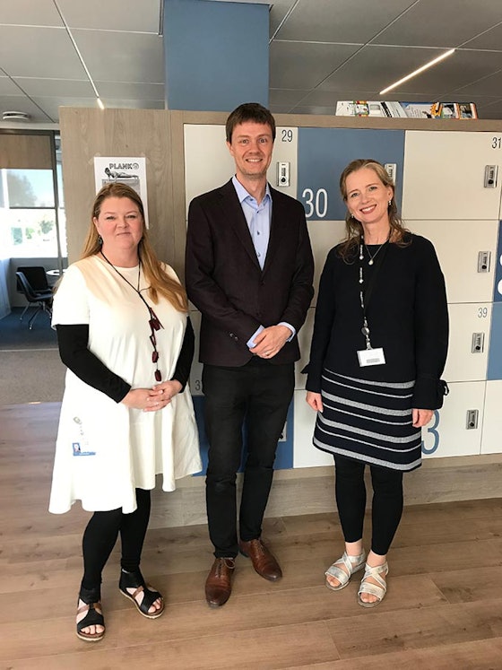 Ljósmynd af Lúvísa Sigurðardóttir, Sigurjón Pálsson og Ásta Bjarnadóttir.