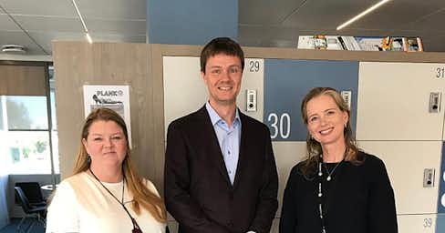 Lúvísa Sigurðardóttir, Project Manager for The National University Hospital’s Equal Pay System. Sigurjón Pálsson, CEO of PayAnalytics. Ásta Bjarnadóttir, VP of HR at The National University Hospital.