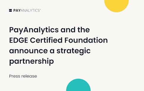 Image that announces that PayAnalytics and EDGE Certified Foundation Start a Strategic Partnership