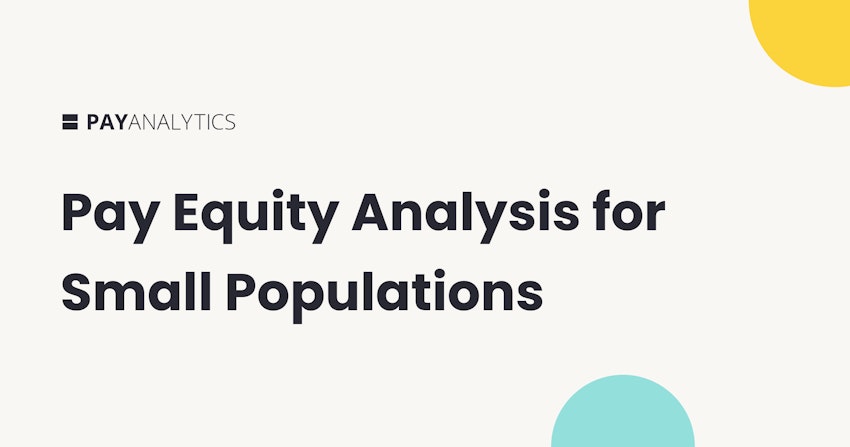 Pay Equity Analysis for Small Populations