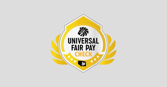 The Universal Fair Pay Check logo
