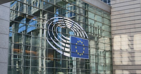 Image of the facade of one of the buildings in the European Parliament