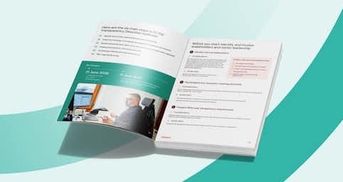 Booklet image from one of beqom's guides on the EU Pay Transparency Directive.