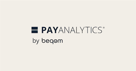 PayAnalytics by beqom dark logo on a light background.