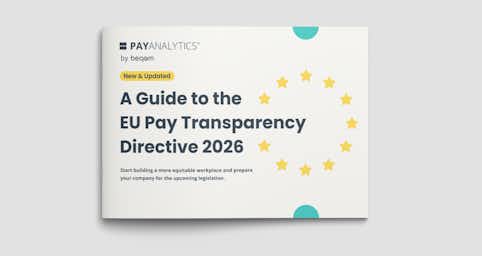A graphic showing PayAnalytics' 2026 EU Pay Transparency Directive eGuide.