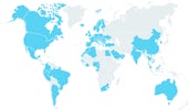 World Map that shows the countries where PayAnalytics is being used.