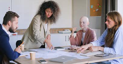 Picture of people working together