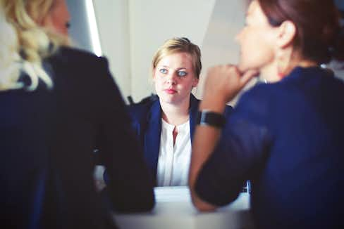 Image of three women at work