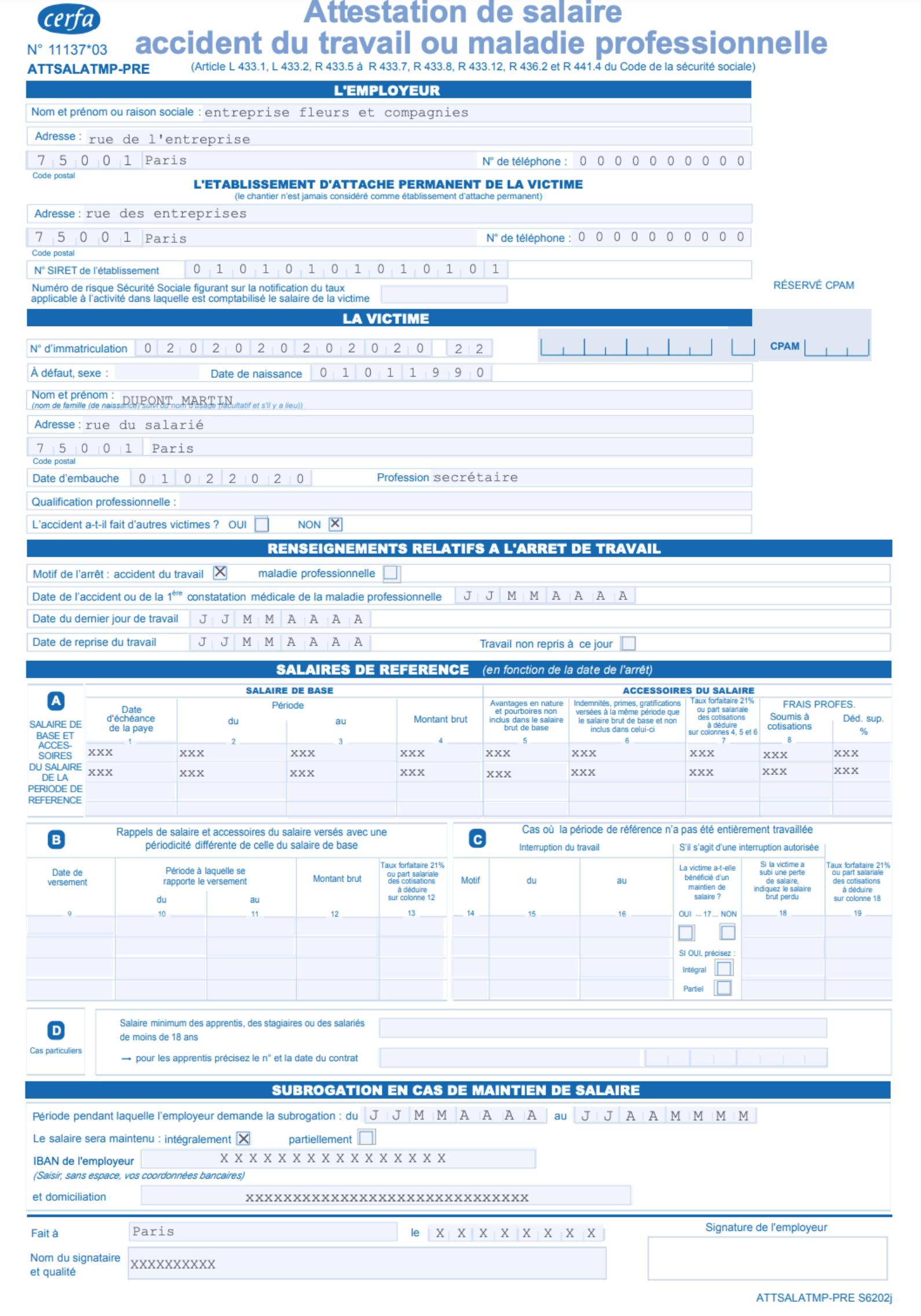 Tout savoir sur l’attestation de salaire pour accident de travail