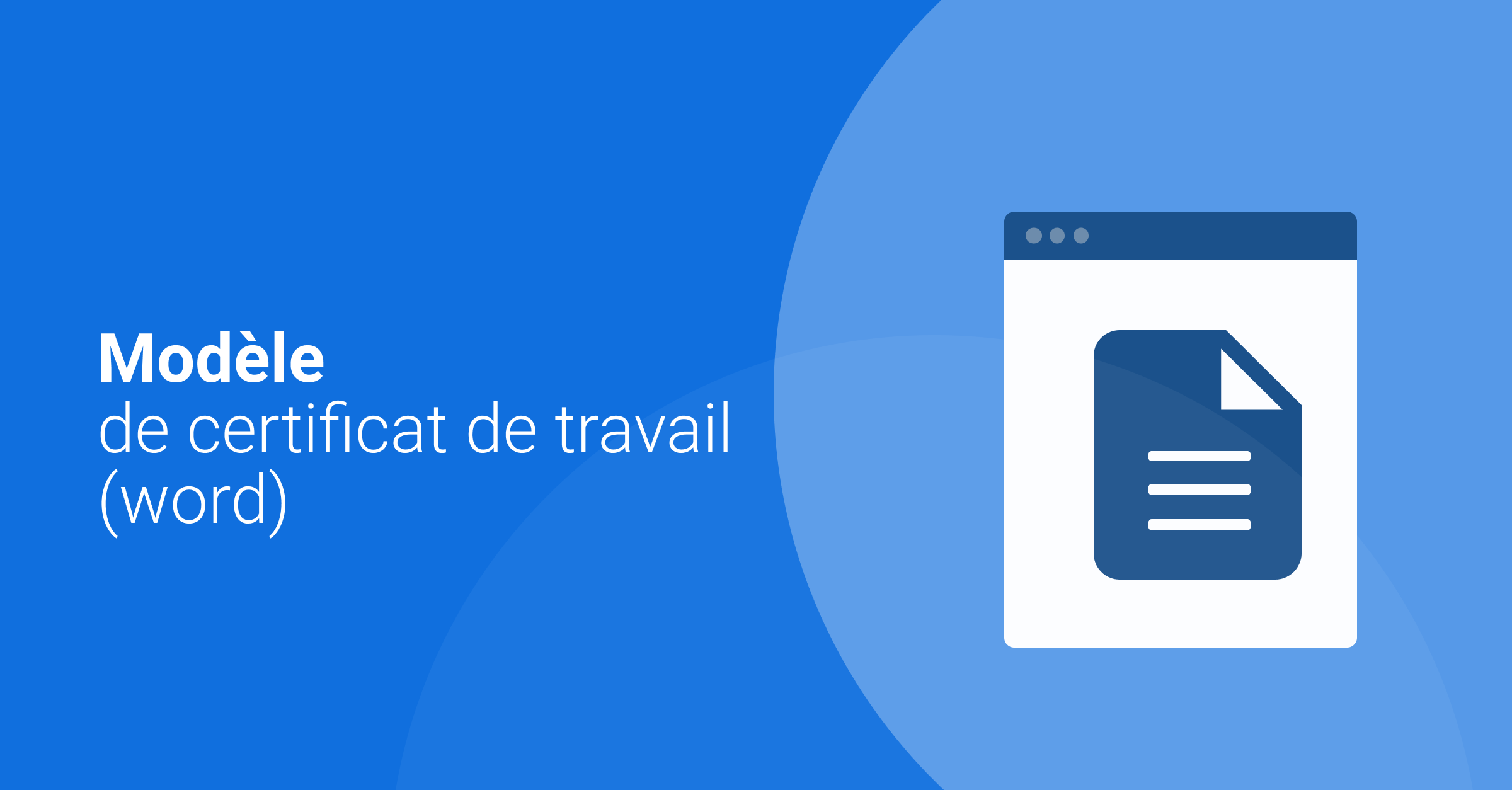 Modèle de certificat de travail - Word