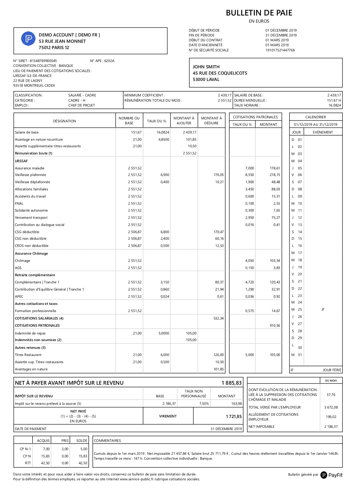 Le Bulletin De Salaire : Modalités, Mentions Obligatoires Et Modèle