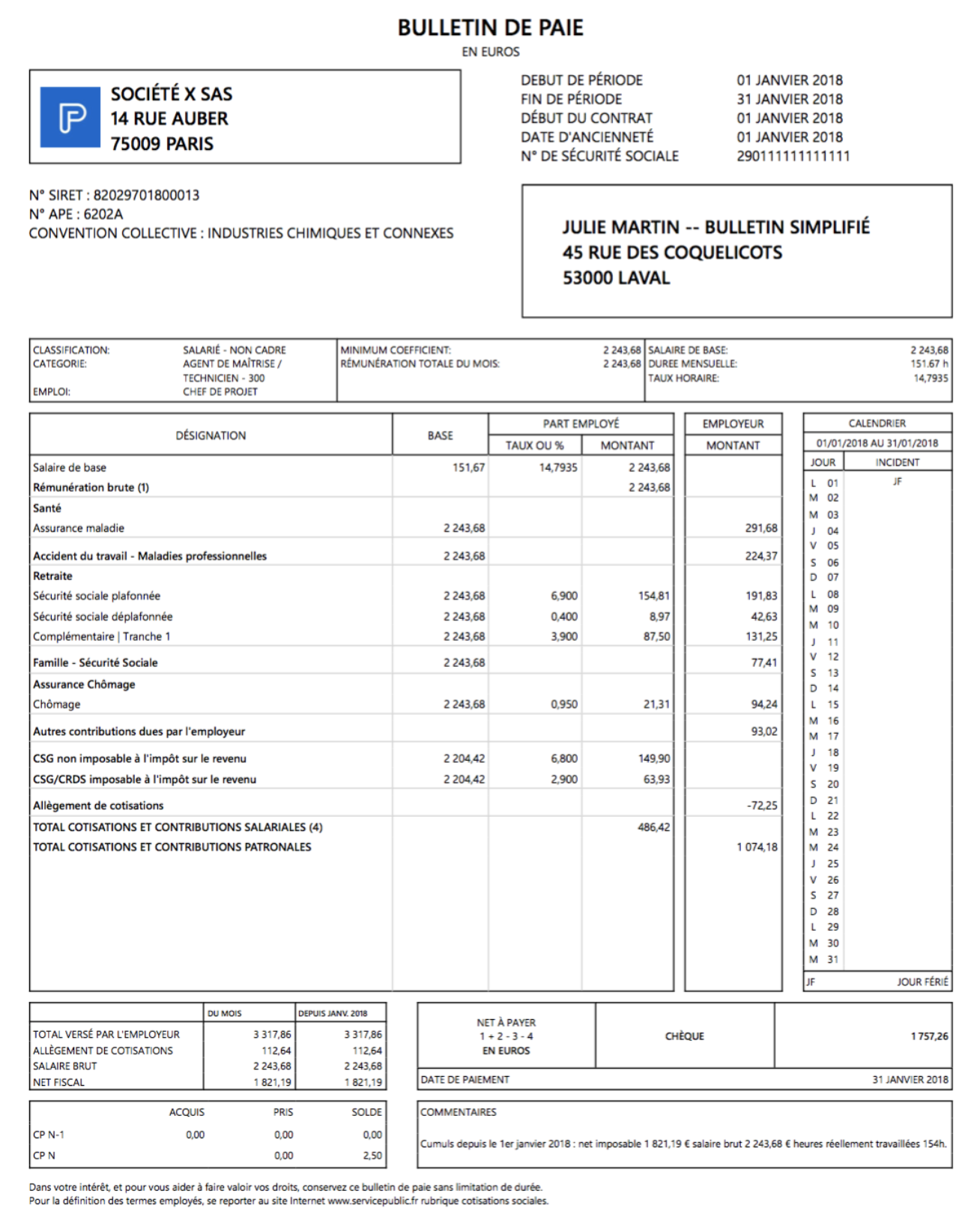 Bulletin De Salaire Simplifié En 2021 : Définition, Mentions ...