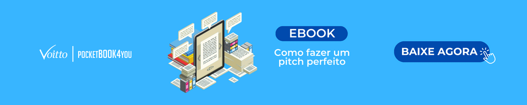 Banner do ebook "Como fazer um Pitch perfeito".