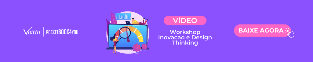 Banner do Vídeo "Inovação e Design Thinking".