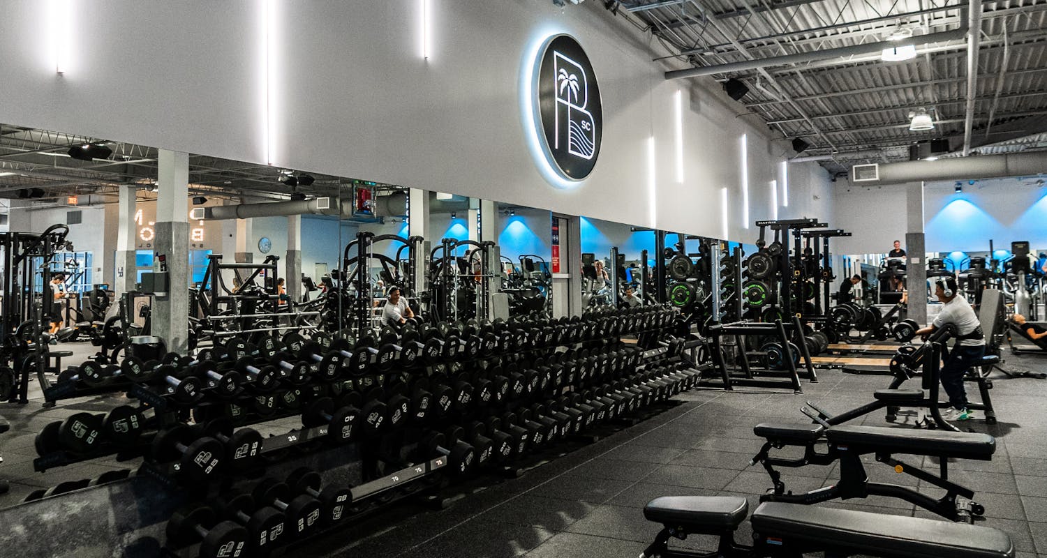 Free weight floor inside the gym