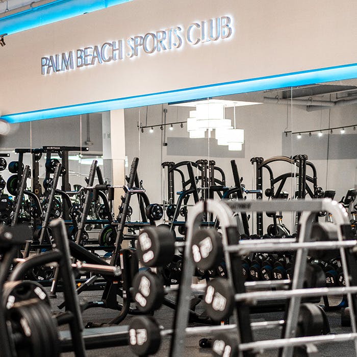 Extensive Weight Floor at Palm Beach Sports Club gym