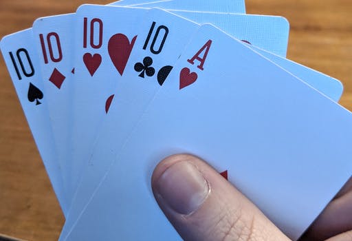 cards hand playing