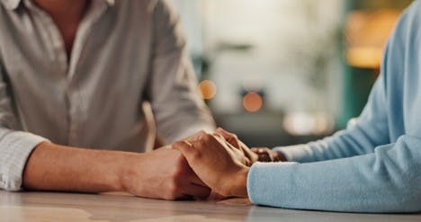 couple holding hands