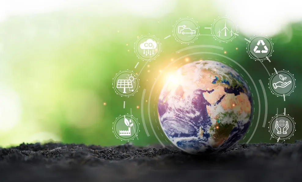 Sustainable investing concept globe