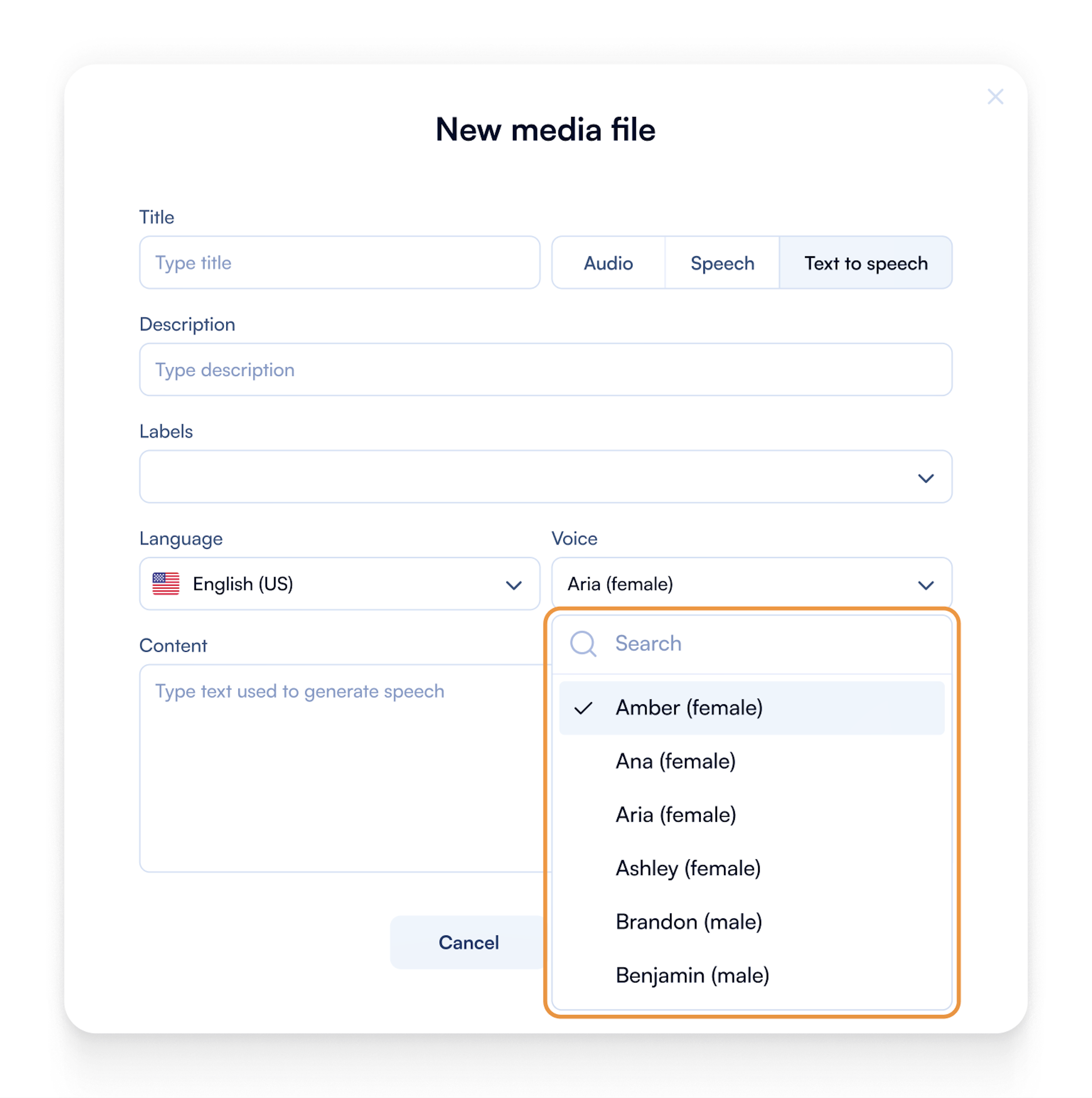 PBX UI: Use the intuitive PBX TTS tool to create quick audio messages