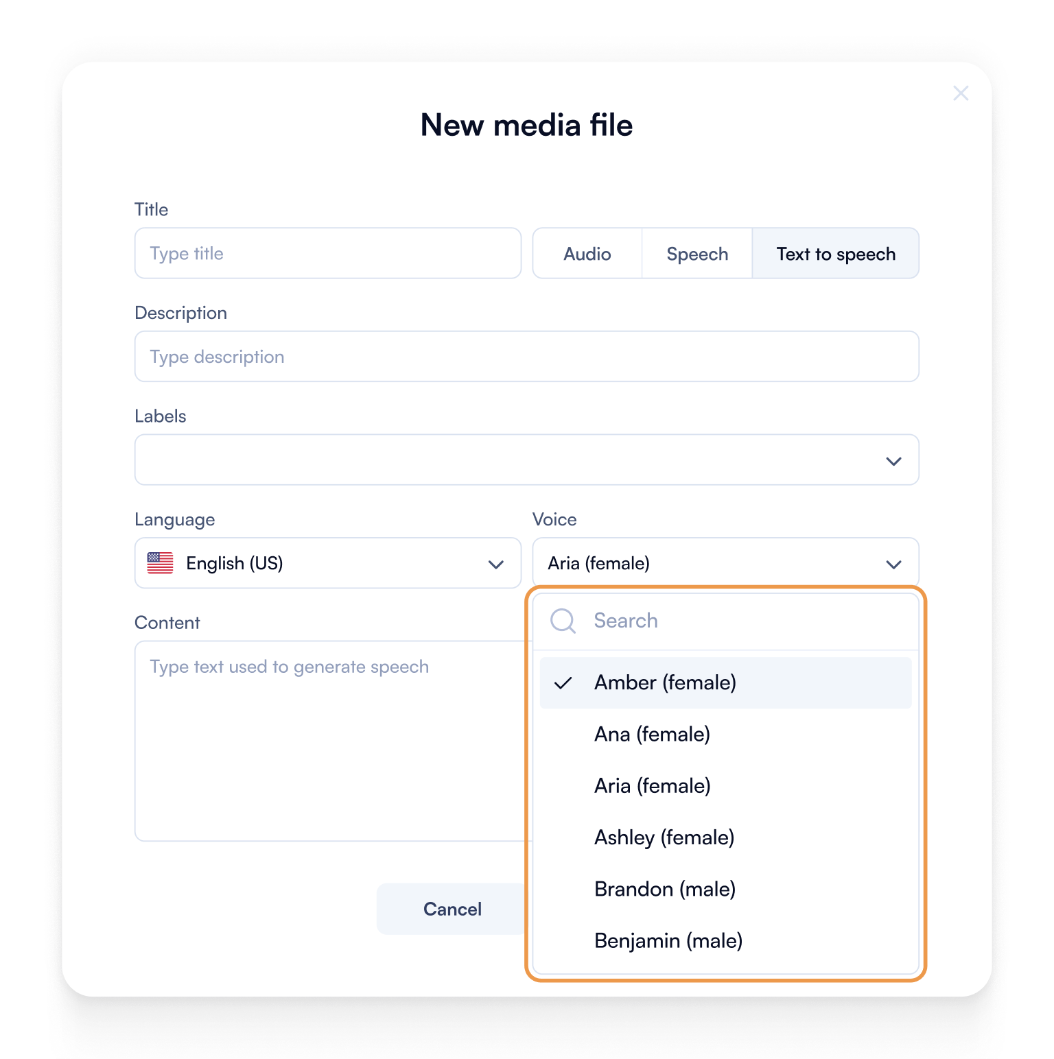 PBX UI: Use the intuitive PBX TTS tool to create quick audio messages