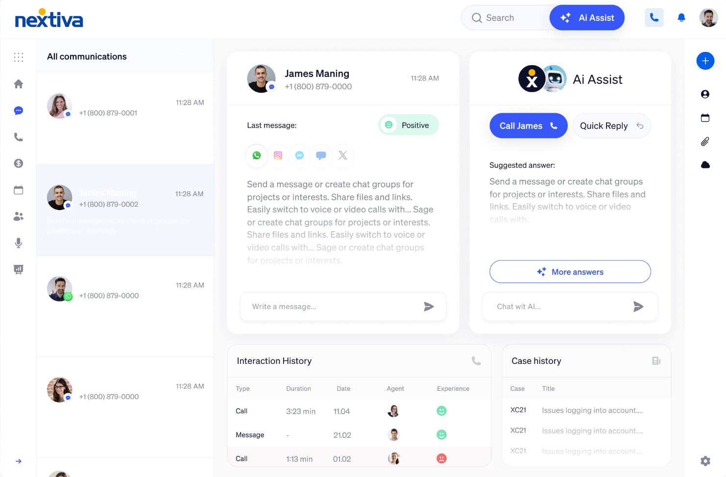Nextiva cloud-based communication platform