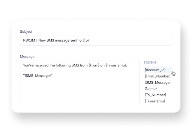 custom subject message