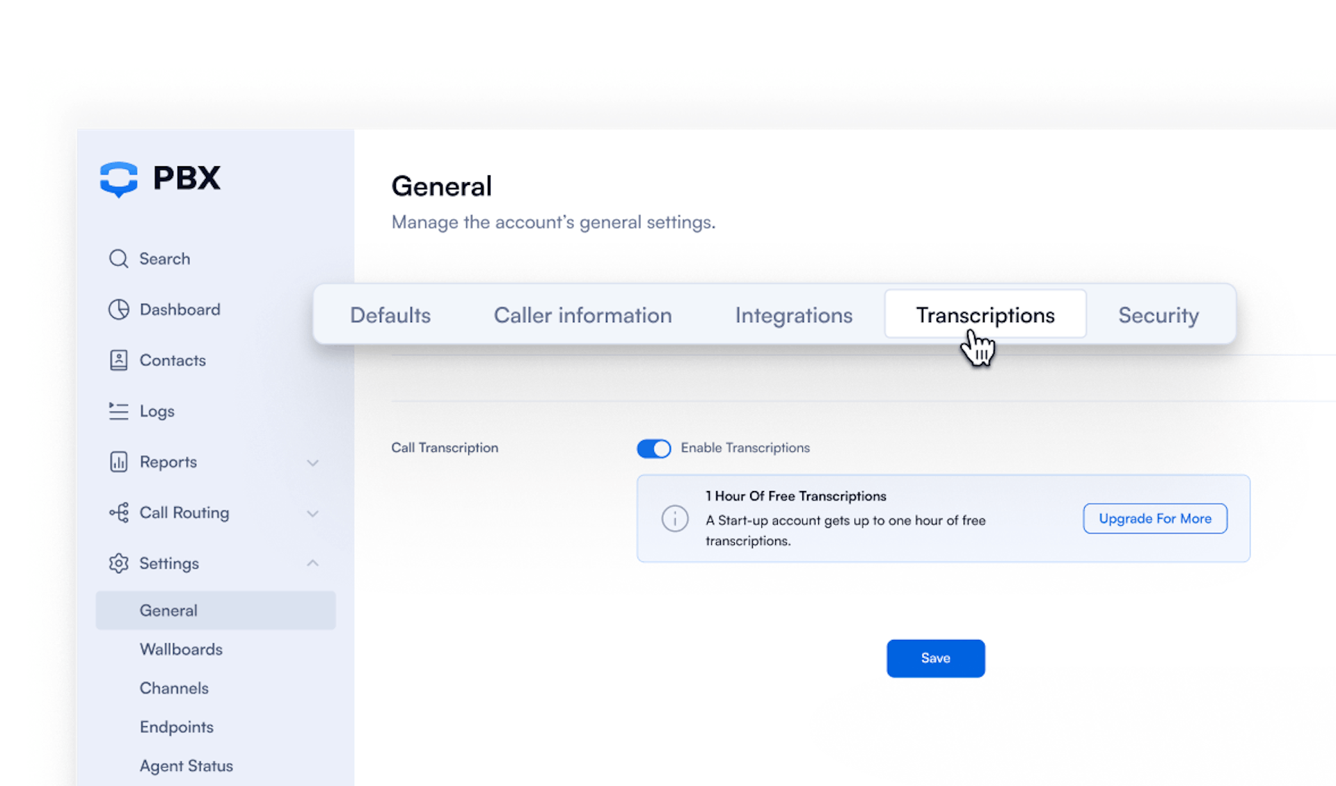 sign up transcription