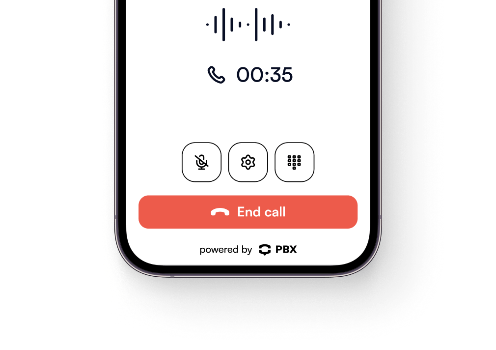 call customer screen image