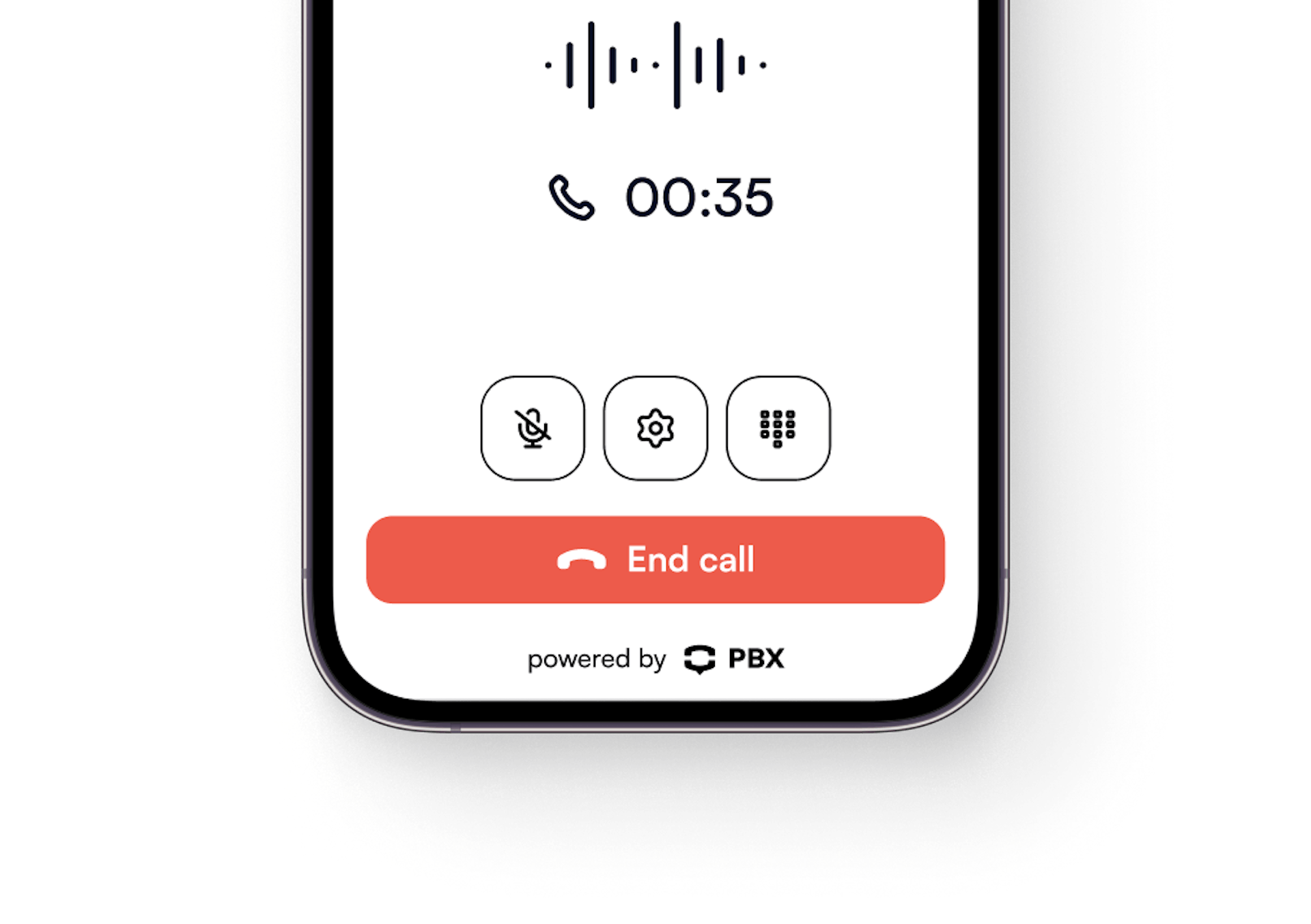 call customer screen image