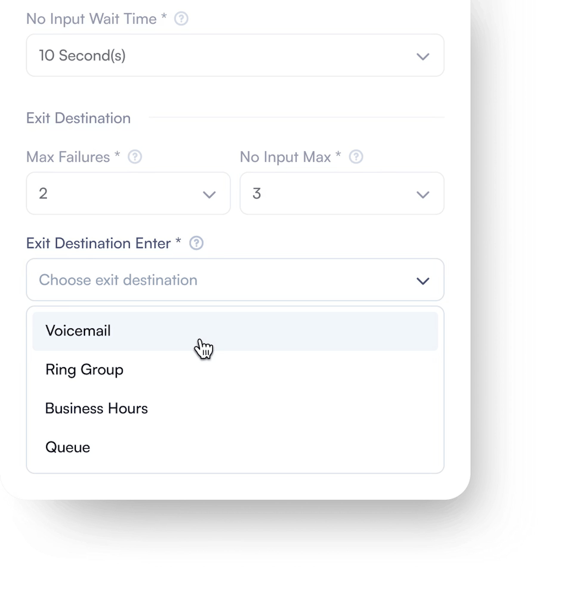Auto Attendant voicemail integration