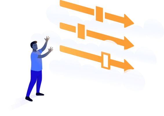 Figure with clouds and Project configurator