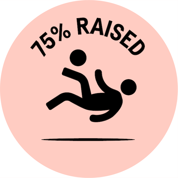 75% raised