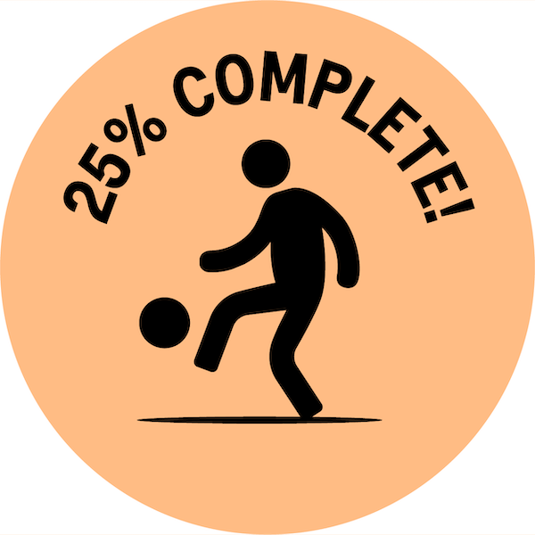 25% complete