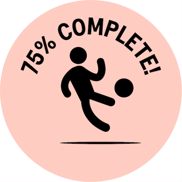 75% complete