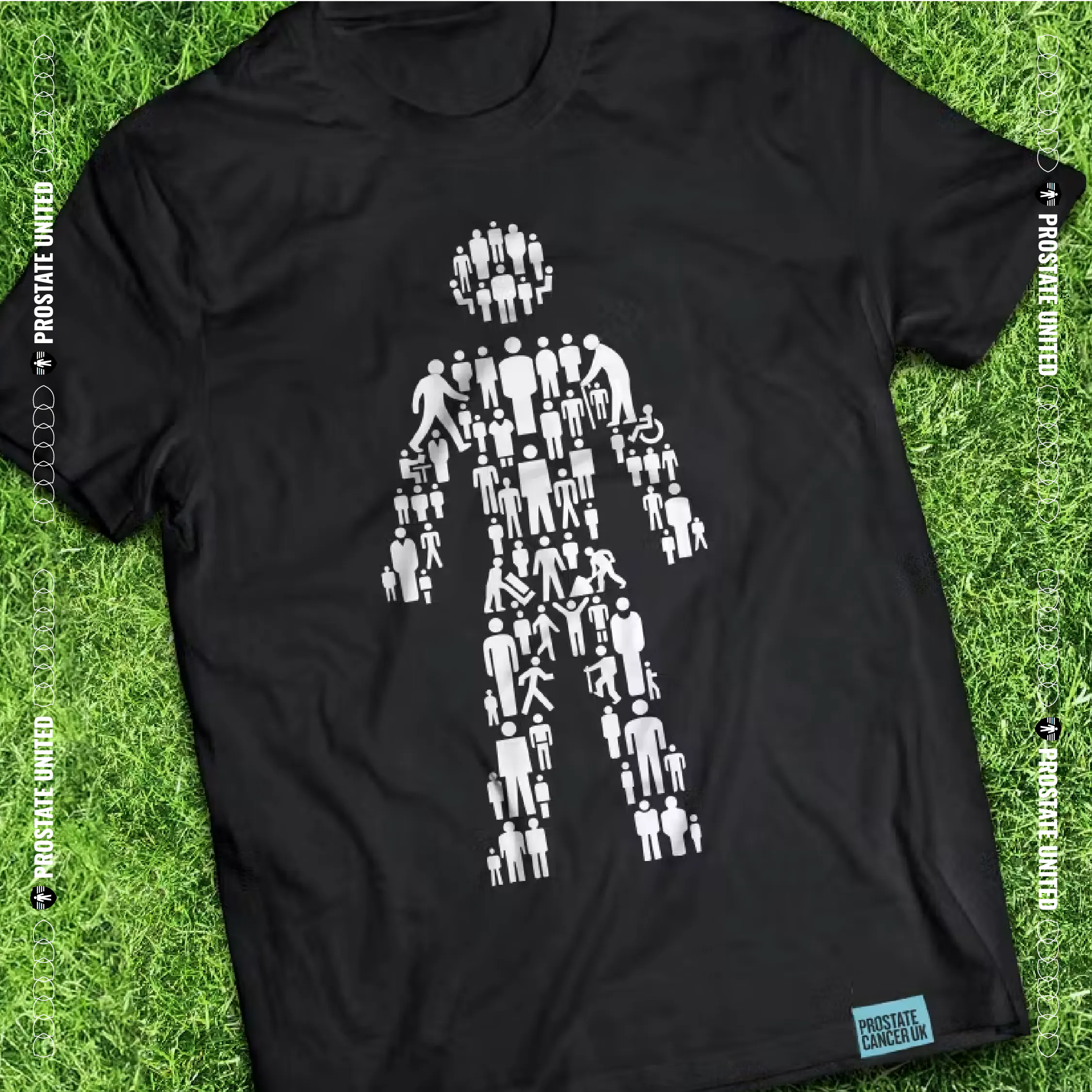 Prostate Cancer UK t-shirt.