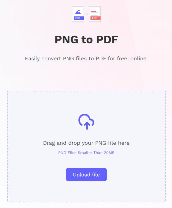 PDF Pro's online PNG to PDF converter.