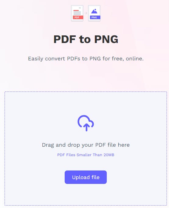 PDF Pro's PDF to PNG converter. 