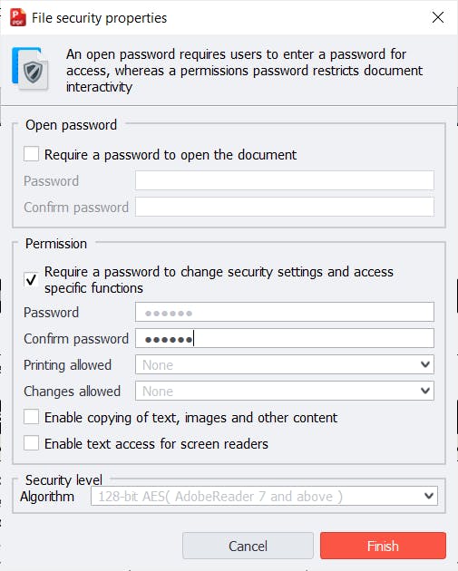 PDF Pro Password dialog box. 