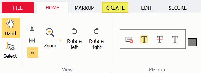 PDF Pro's Create tab is highlighted.