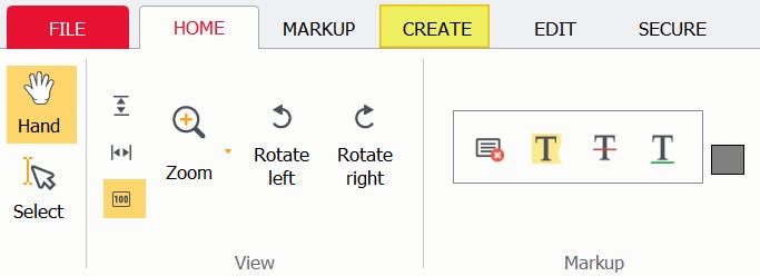 PDF Pro's Create tab is highlighted. 