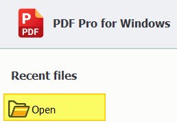Open file in PDF Pro.