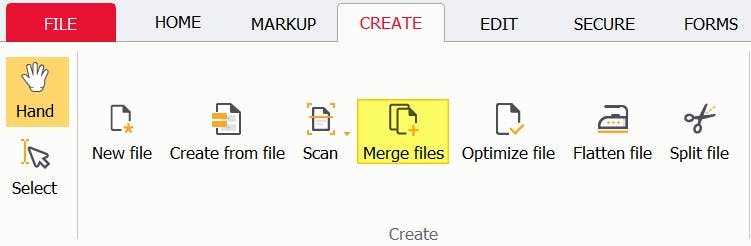 Merge Files button in PDF Pro is highlighted.  