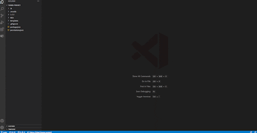 Steps to start new MS Teams project in VS Code.