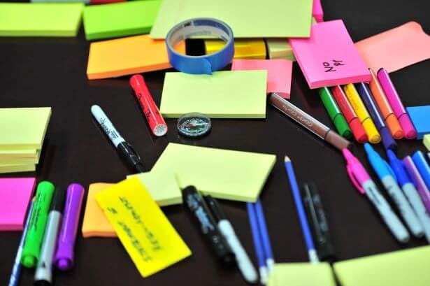 various stationary equipment on a black table