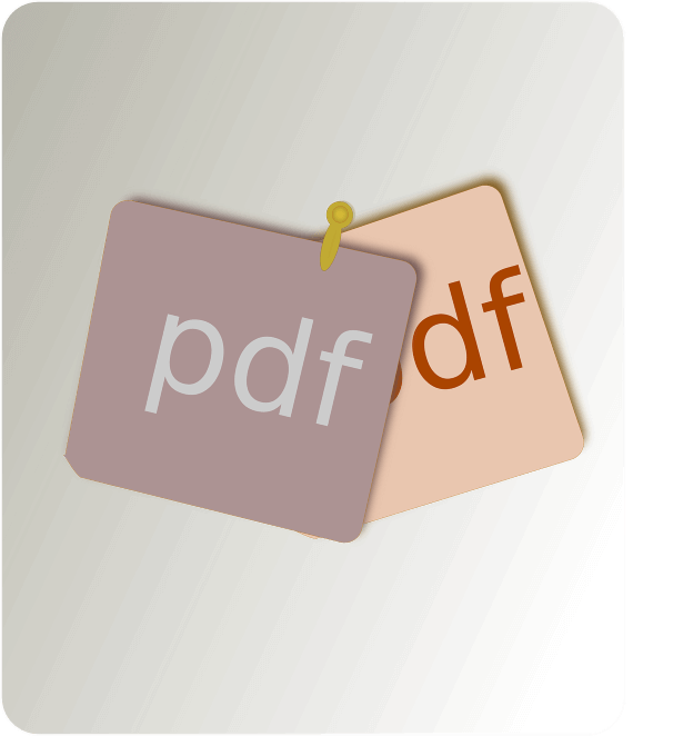 An image of two PDFs held together with a yellow clip